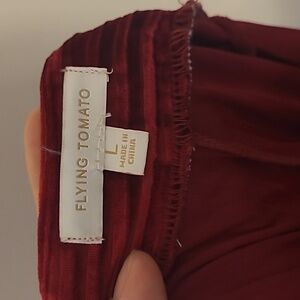 Red Velour Bellbottoms